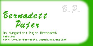 bernadett pujer business card